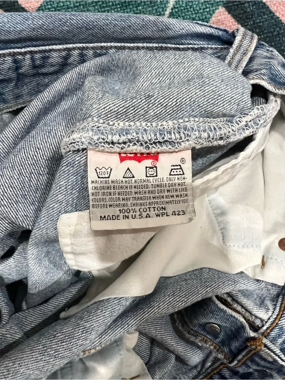 Vintage 1996 Levi’s 501xx Buttonfly Distressed Denim Jeans 34x30 481 CO21